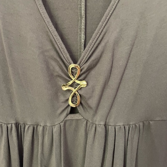 Trina Turk Olive Coverup Dress with Gold Accent - Picture 2 of 8